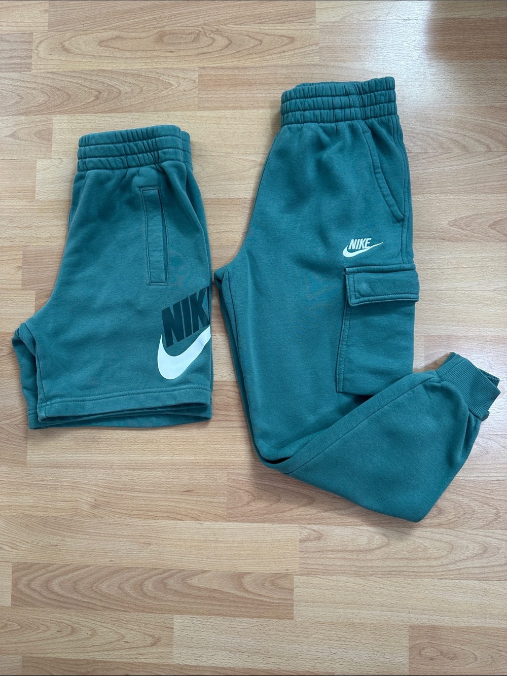 Nike Teal Green Kids Cargo Joggers and Shorts Set